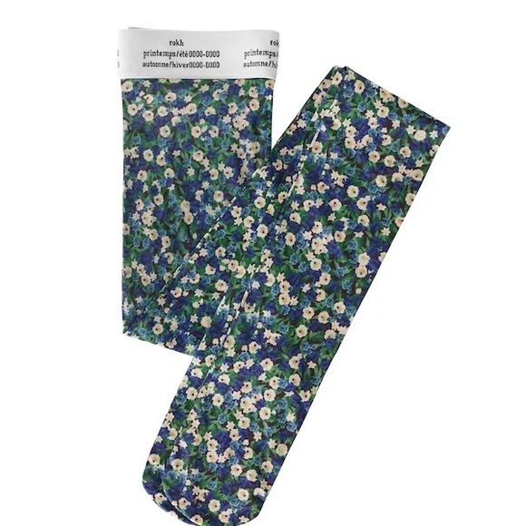 [NWOT] Rokh H&M Floral-print Tights 30 Denier - Picture 4 of 7